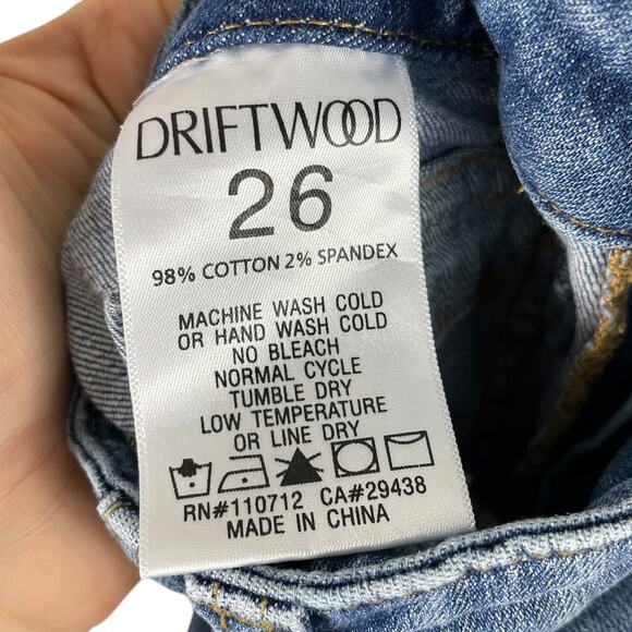 Driftwood Bodega Carpenter Jeans Distressed Cargo Utilitarian Medium Wash Sz 26 - Picture 9 of 10